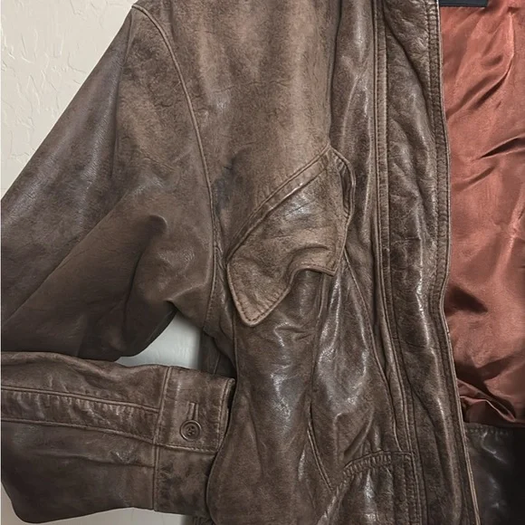 Vintage 80s Genuine Leather Bomber Jacket – Tamiko West – Rare Style - Picture 2 of 9